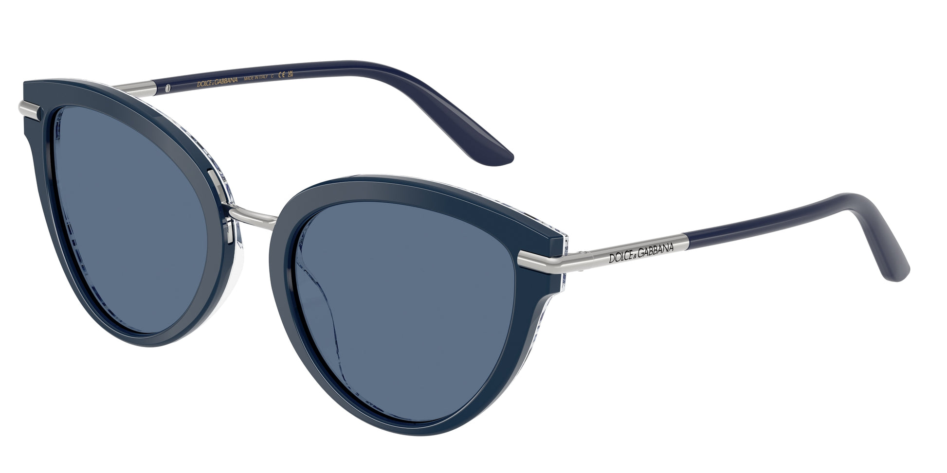 DOLCE & GABBANA DG4492 Butterfly Sunglasses  341419-Blue On Blue Maiolica 55-145-21 - Color Map Blue