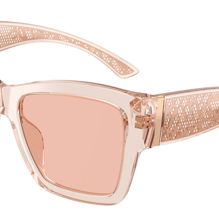 DOLCE & GABBANA DG4493 Square Sunglasses  314884-Transparent Rose 55-145-17 - Color Map Pink