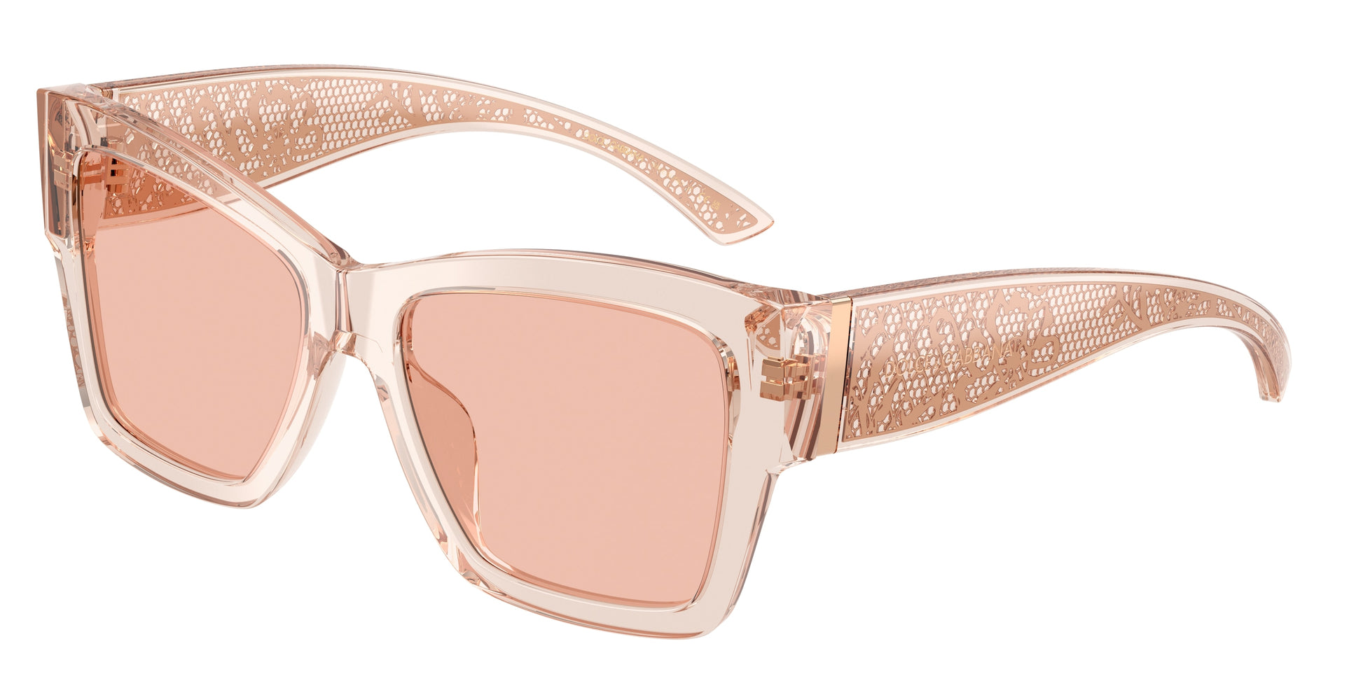 DOLCE & GABBANA DG4493 Square Sunglasses  314884-Transparent Rose 55-145-17 - Color Map Pink