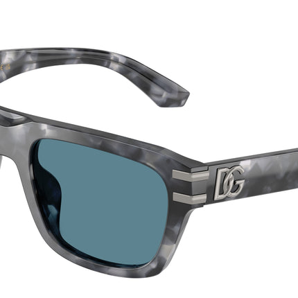DOLCE & GABBANA DG4496 Rectangle Sunglasses  3445/1-Grey Havana 54-145-21 - Color Map Tortoise