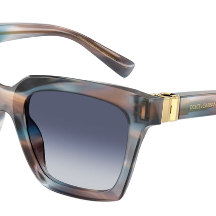 DOLCE & GABBANA DG4498 Square Sunglasses  344814-Striped Blue 55-140-20 - Color Map Blue