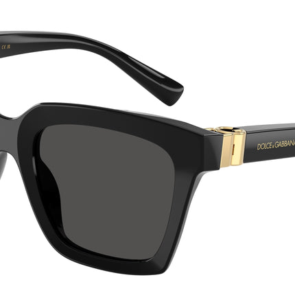 DOLCE & GABBANA DG4498 Square Sunglasses  501/87-Black 55-140-20 - Color Map Black