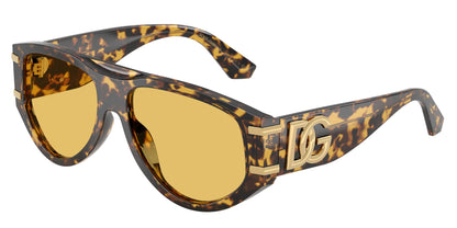 DOLCE & GABBANA DG4499 Pilot Sunglasses  333085-Yellow Havana 57-145-16 - Color Map Tortoise