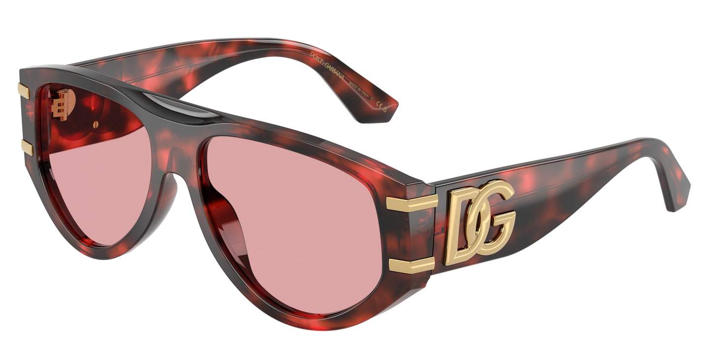 DOLCE & GABBANA DG4499 Pilot Sunglasses  335884-Red Havana 57-145-16 - Color Map Tortoise
