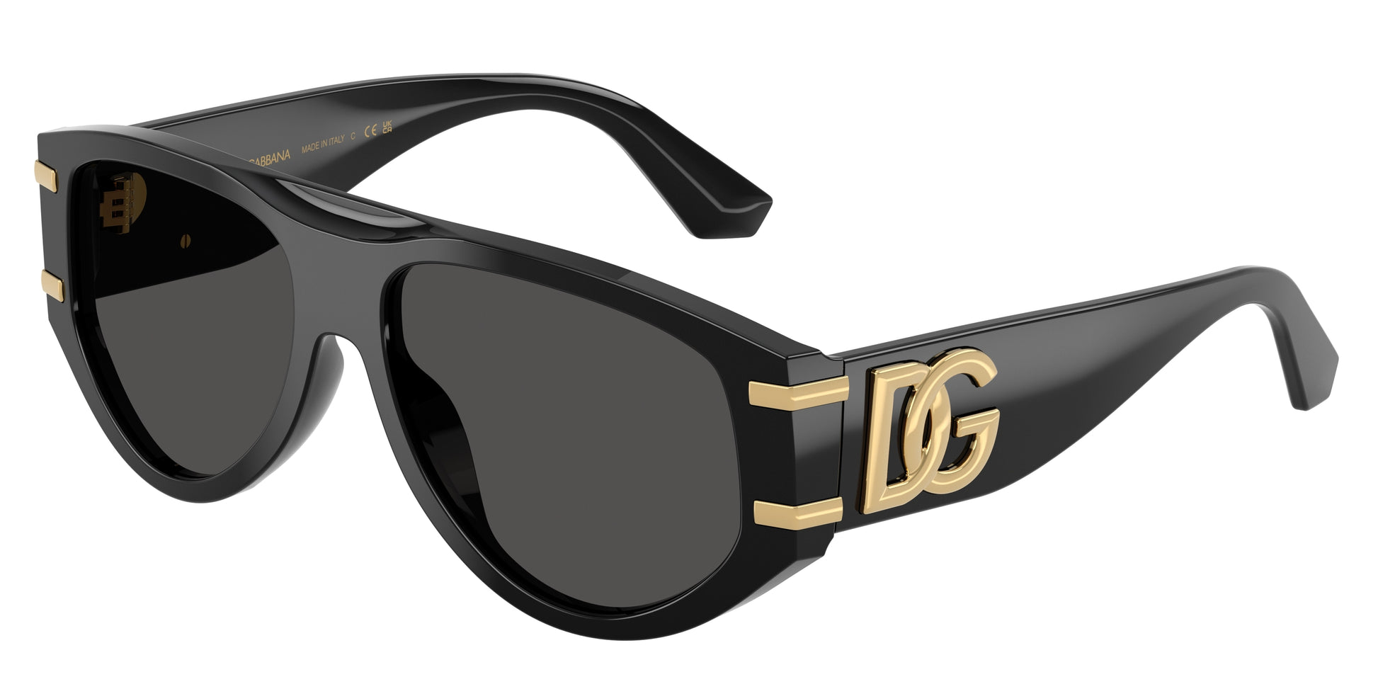 DOLCE & GABBANA DG4499 Pilot Sunglasses  501/87-Black 57-145-16 - Color Map Black