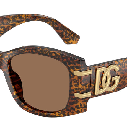 DOLCE & GABBANA DG4501 Butterfly Sunglasses  347073-Leo Transparent 54-145-17 - Color Map Brown
