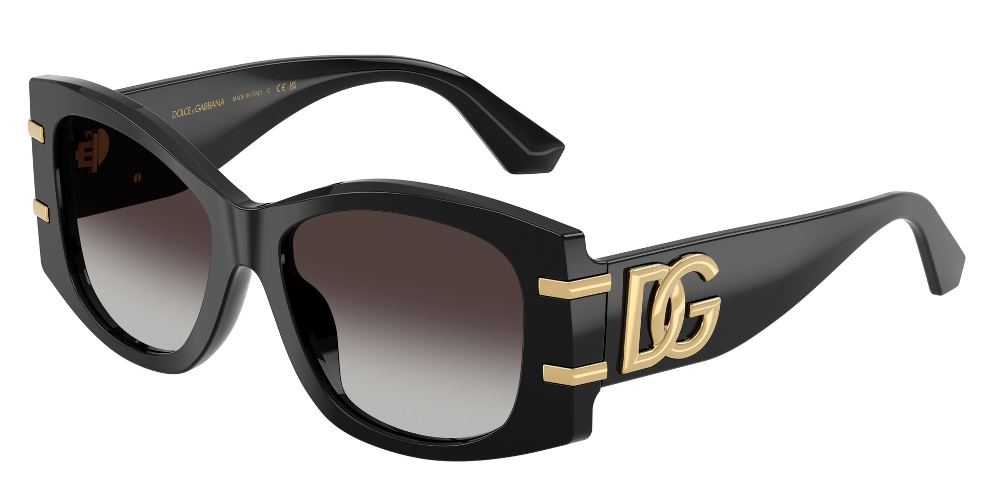 DOLCE & GABBANA DG4501 Butterfly Sunglasses  501/8G-Black 54-145-17 - Color Map Black