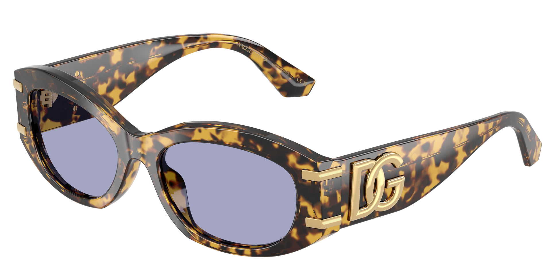 DOLCE & GABBANA DG4502 Oval Sunglasses  33301A-Yellow Havana 55-145-18 - Color Map Tortoise