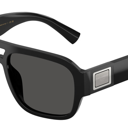 DOLCE & GABBANA DG4506 Pilot Sunglasses  501/87-Black 58-145-16 - Color Map Black
