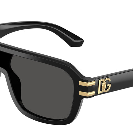 DOLCE & GABBANA DG4507 Pilot Sunglasses  501/87-Black 0-145-127 - Color Map Black