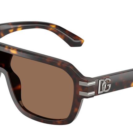 DOLCE & GABBANA DG4507 Pilot Sunglasses  502/73-Havana 0-145-127 - Color Map Tortoise