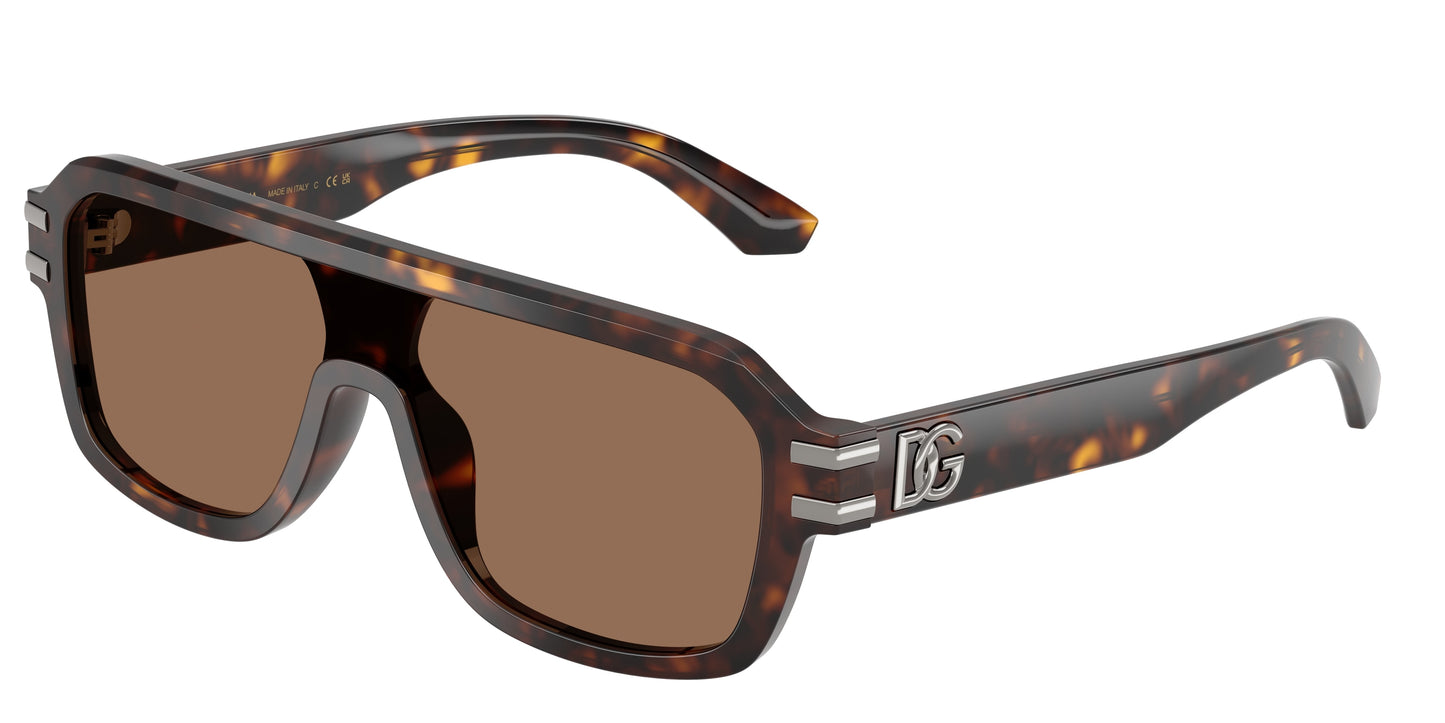 DOLCE & GABBANA DG4507 Pilot Sunglasses  502/73-Havana 0-145-127 - Color Map Tortoise