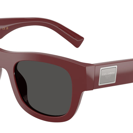 DOLCE & GABBANA DG4509 Square Sunglasses  309187-Bordeaux 52-140-21 - Color Map Red