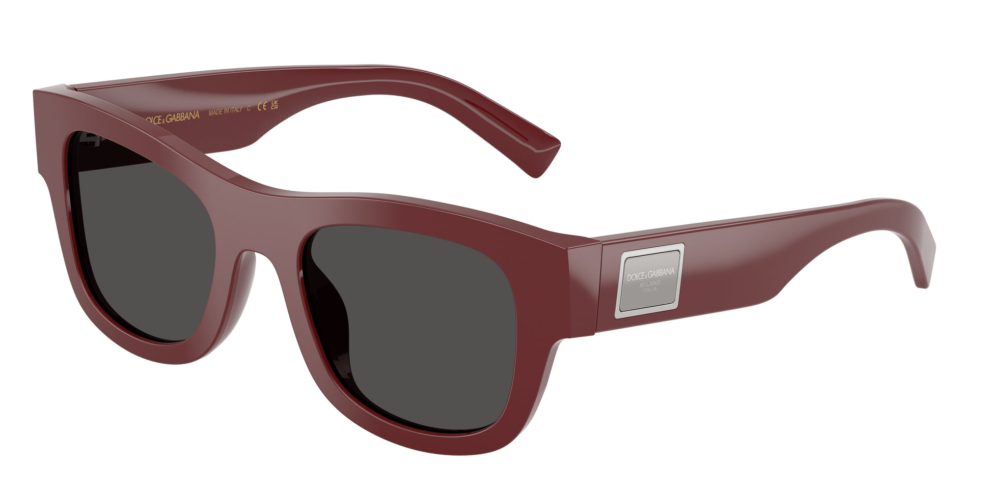 DOLCE & GABBANA DG4509 Square Sunglasses  309187-Bordeaux 52-140-21 - Color Map Red