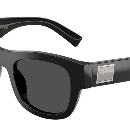 DOLCE & GABBANA DG4509 Square Sunglasses  501/87-Black 52-140-21 - Color Map Black