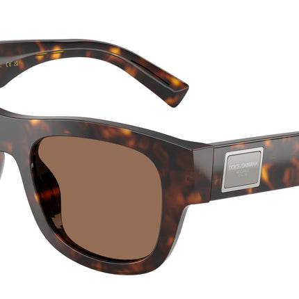 DOLCE & GABBANA DG4509 Square Sunglasses  502/73-Havana 52-140-21 - Color Map Tortoise