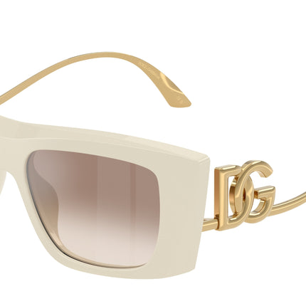 DOLCE & GABBANA DG4510 Cat Eye Sunglasses  331294-Cream 51-145-16 - Color Map Brown