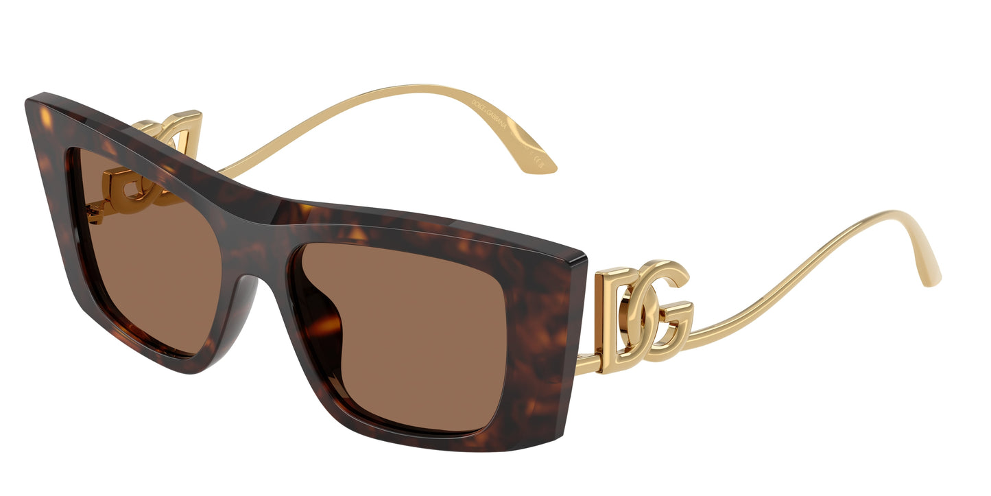 DOLCE & GABBANA DG4510 Cat Eye Sunglasses  502/73-Brown Tortoise 51-145-16 - Color Map Tortoise