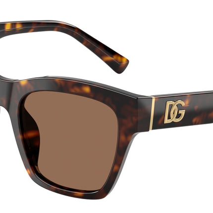DOLCE & GABBANA DG4512 Square Sunglasses  502/73-Havana 53-145-20 - Color Map Tortoise