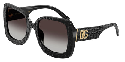 DOLCE & GABBANA DG4513 Square Sunglasses  32888G-Black Texture Cocco 55-145-21 - Color Map Black
