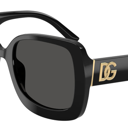 DOLCE & GABBANA DG4513 Square Sunglasses  501/87-Black 55-145-21 - Color Map Black