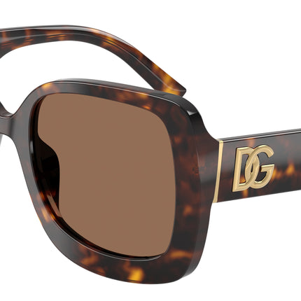DOLCE & GABBANA DG4513 Square Sunglasses  502/73-Havana 55-145-21 - Color Map Tortoise