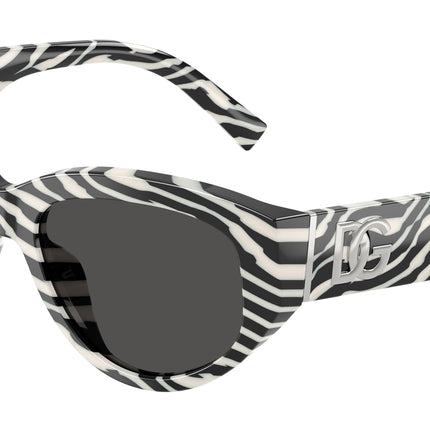 DOLCE & GABBANA DG4514 Cat Eye Sunglasses  337287-Zebra 55-145-17 - Color Map Multicolor