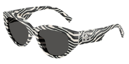 DOLCE & GABBANA DG4514 Cat Eye Sunglasses  337287-Zebra 55-145-17 - Color Map Multicolor