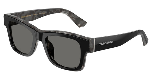 DOLCE & GABBANA DG4515 Square Sunglasses  3403/1-Black On Grey Havana 52-145-20 - Color Map Black