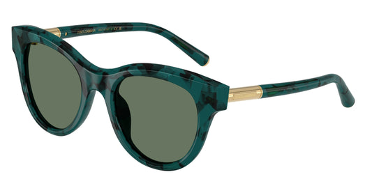 DOLCE & GABBANA DG4518 Phantos Sunglasses  3460/2-Pearl Havana Petroleum 52-145-21 - Color Map Green