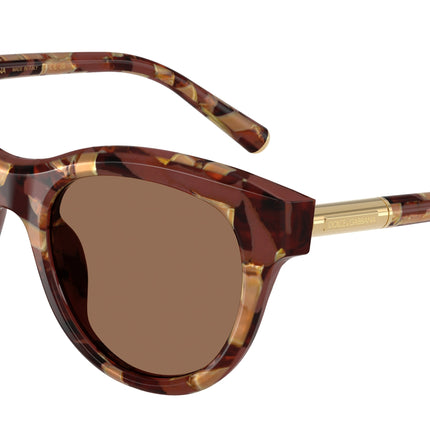 DOLCE & GABBANA DG4518 Phantos Sunglasses  346273-Havana Pearl Brown 52-145-21 - Color Map Tortoise