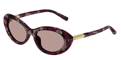 DOLCE & GABBANA DG4519 Oval Sunglasses  34647N-Pearl Havana Purple 54-145-18 - Color Map Violet