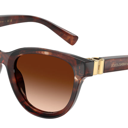 DOLCE & GABBANA DG4533 Phantos Sunglasses  322274-Dark Red Havana 54-140-20 - Color Map Red
