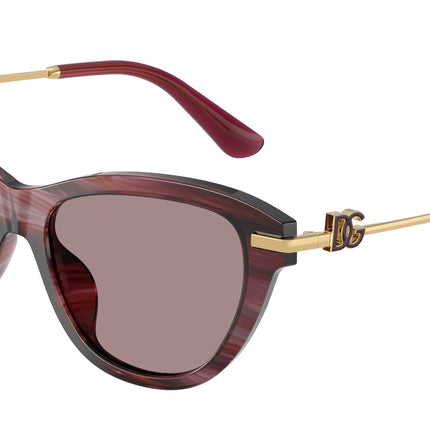 DOLCE & GABBANA DG4534 Butterfly Sunglasses  3474LA-Striped Violet 53-140-16 - Color Map Violet