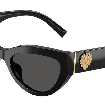 DOLCE & GABBANA DG4536 Cat Eye Sunglasses  501/87-Black 55-145-20 - Color Map Black