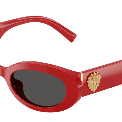DOLCE & GABBANA DG4537 Oval Sunglasses  308887-Full Red 53-145-19 - Color Map Red