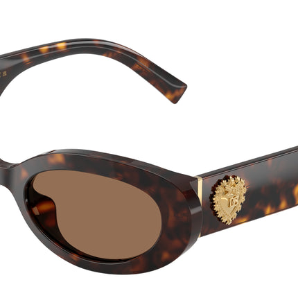 DOLCE & GABBANA DG4537 Oval Sunglasses  502/73-Havana 53-145-19 - Color Map Tortoise