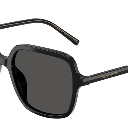 DOLCE & GABBANA DG4539 Square Sunglasses  501/87-Black 55-145-17 - Color Map Black
