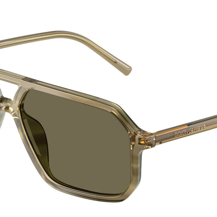 DOLCE & GABBANA DG4541 Pilot Sunglasses  3480/3-Green On Striped Green 59-145-15 - Color Map Green