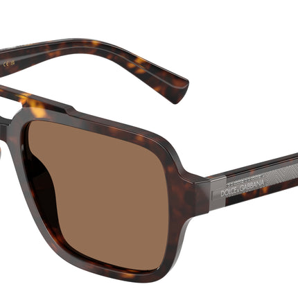 DOLCE & GABBANA DG4544 Pilot Sunglasses  502/73-Havana 56-145-18 - Color Map Tortoise