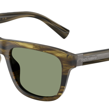DOLCE & GABBANA DG4545 Square Sunglasses  306682-Striped Green 55-145-18 - Color Map Green