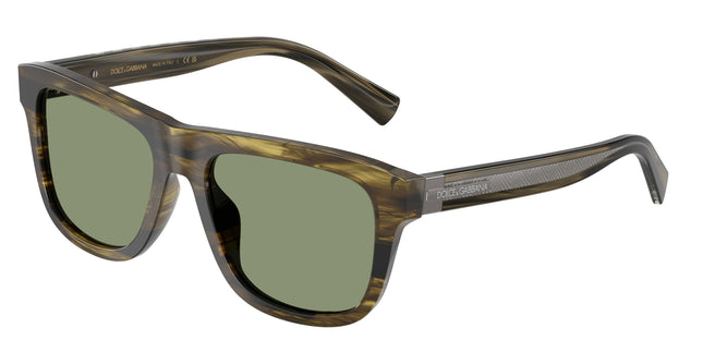 DOLCE & GABBANA DG4545 Square Sunglasses  306682-Striped Green 55-145-18 - Color Map Green