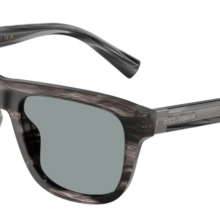 DOLCE & GABBANA DG4545 Square Sunglasses  3440/1-Striped Grey 55-145-18 - Color Map Grey