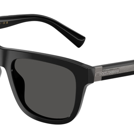 DOLCE & GABBANA DG4545 Square Sunglasses  501/87-Black 55-145-18 - Color Map Black