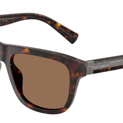 DOLCE & GABBANA DG4545 Square Sunglasses  502/73-Havana 55-145-18 - Color Map Tortoise