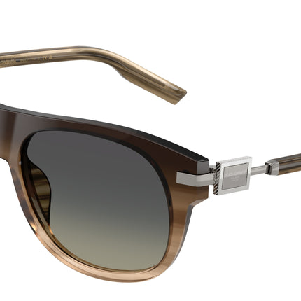 DOLCE & GABBANA DG4546 Square Sunglasses  348411-Gradient Striped Grey 56-145-16 - Color Map Grey