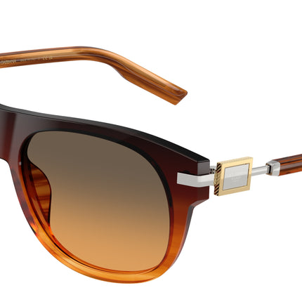 DOLCE & GABBANA DG4546 Square Sunglasses  348618-Gradient Brown 56-145-16 - Color Map Brown