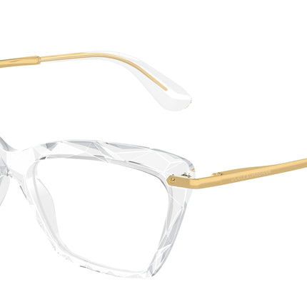 DOLCE & GABBANA DG5025 Cat Eye Eyeglasses  3133-Crystal 53-140-15 - Color Map Transparent