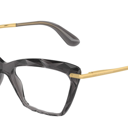 DOLCE & GABBANA DG5025 Cat Eye Eyeglasses  504-Transparent Grey 53-140-15 - Color Map Grey