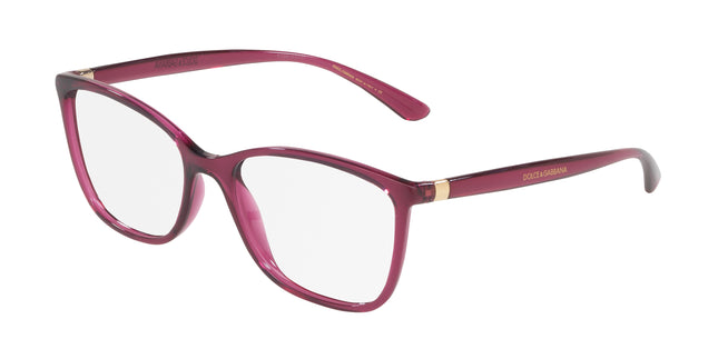 DOLCE & GABBANA DG5026 Rectangle Eyeglasses  1754-Transparent Dark Cherry 54-140-17 - Color Map Red